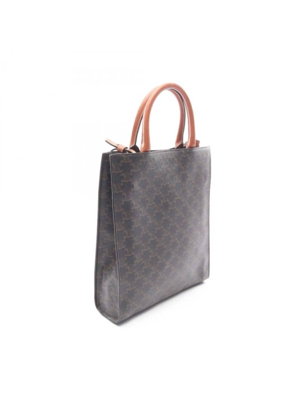 Celine Seri Tote Smo Ruba Tikalcaba 2-Way Black Brown Co Ting Canvas Leather - Picture 2 of 5